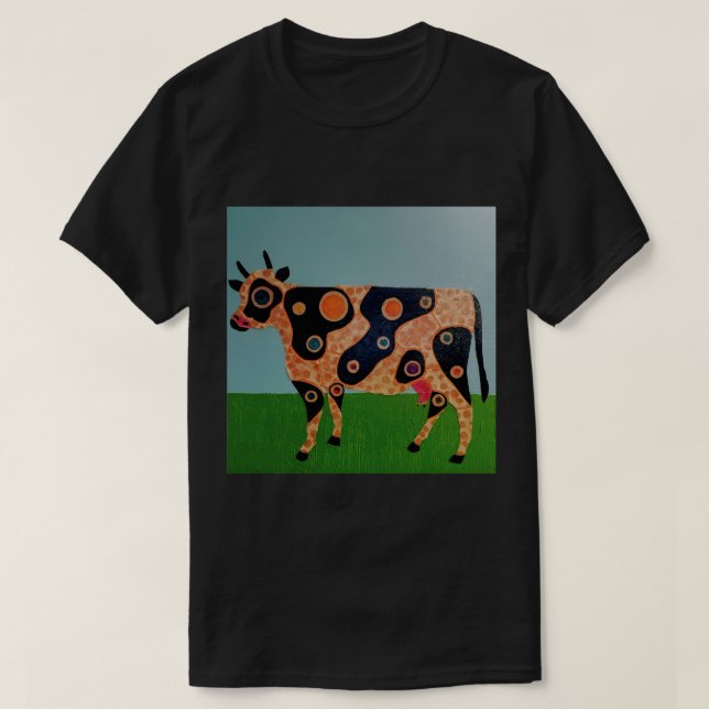 T-shirt Chemise à vache tachetée pointillée (Design devant)