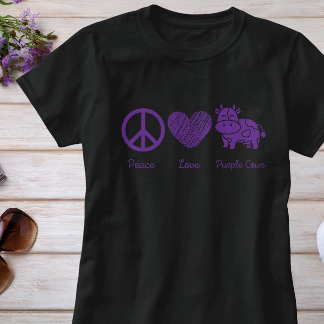 T-shirt Chemise à vaches pourpres (Créateur téléchargé)