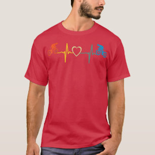 T-shirt Chemise à vélo Heartbeat - Vélo cycliste rétro