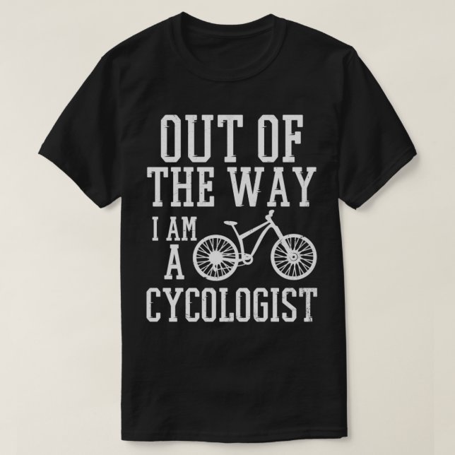 T-shirt Chemise À Vélo Hors Du Chemin Cycologiste (Design devant)