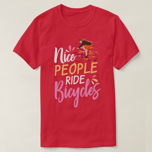 T-shirt Chemise À Vélo Nice Gens Circuler Vélos (Design devant)
