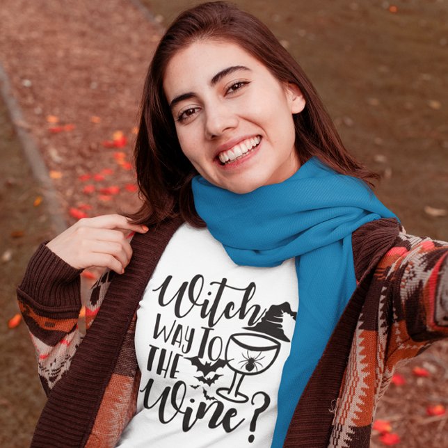 T-shirt Chemise à vin sorcière éffrayante Halloween Costum (Créateur téléchargé)