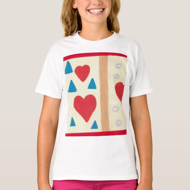 T-shirt Chemise à volants pour filles (Devant)