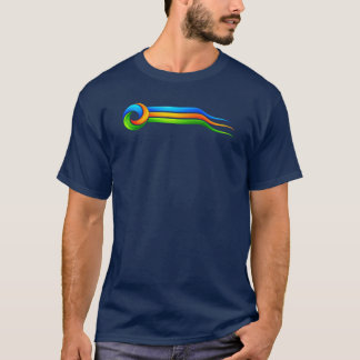T-shirt Chemise abstraite à ruban tourbillonnant coloré