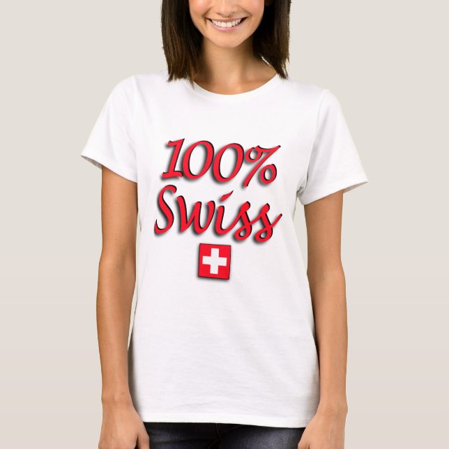 T-shirt Chemise adaptée par Suisse de 100% (Devant)
