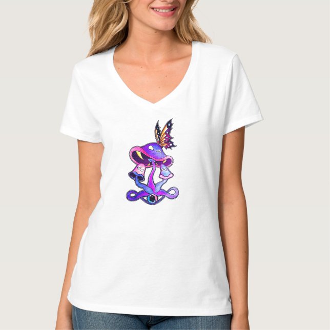 T-shirt Chemise affamée de fidélité de champignon (Devant)