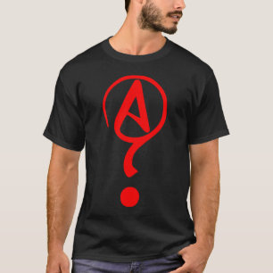 T-shirt Chemise agnostique de symbole d'Athiest de point