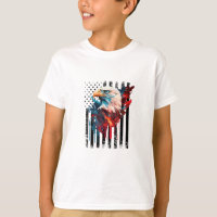 Chemise Aigle Drapeau Américain Hommes Enfants Pat