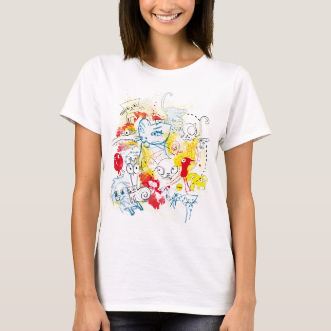 T-shirt Chemise Aleloop Animaux Sketchy (Devant)