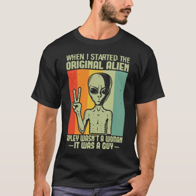 T-shirt Chemise Alien rétro (Devant)