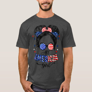 T-shirt Chemise All American Girls 4 juillet Fille