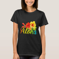 Chemise Aloha fleur hawaïenne hawaïen vacances fem