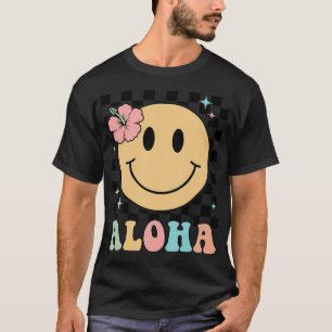 T-shirt Chemise Aloha Joyeux Visage Vacances Hommes Femmes