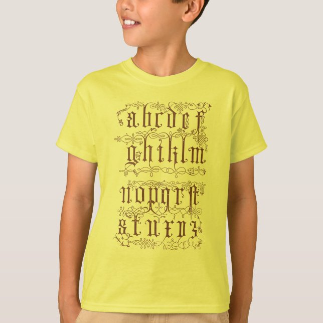 T-shirt Chemise Alphabet (Devant)