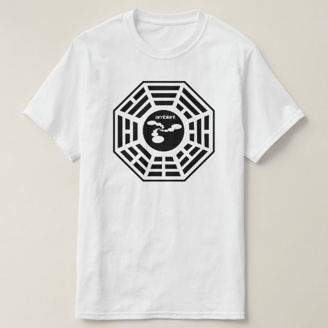 T-shirt Chemise ambiante de logo de Bagua d'abstractions (Design devant)