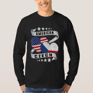 T-shirt Chemise américain tchèque Moitié tchèque moitié am