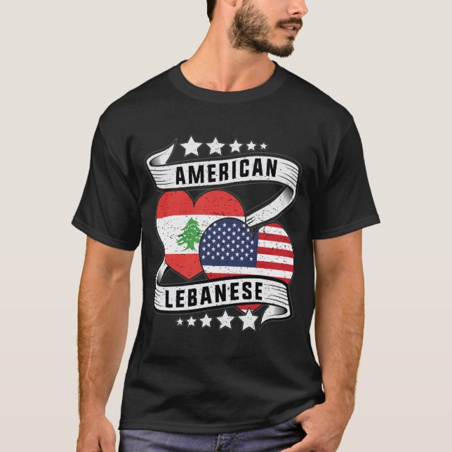 T-shirt Chemise américaine libanaise (Devant)