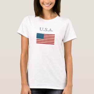 T-shirt Chemise américaine U.S.A. à drapeau