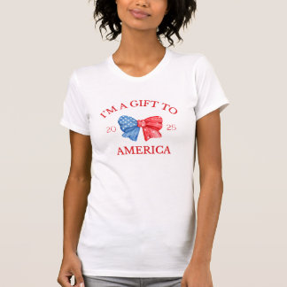 T-shirt Chemise Americana pour femmes | Je suis un cadeau 