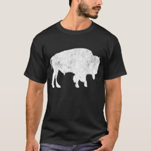T-shirt Chemise Amoureux des animaux du bison rétro de Buf