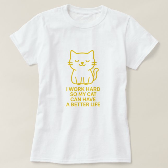 T-shirt Chemise Amoureux des chats drôle (Design devant)