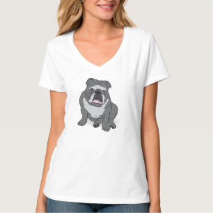 T-shirt Chemise anglaise d'illustration de bouledogue