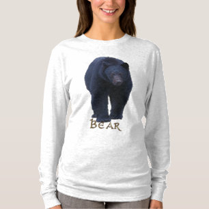 T-shirt Chemise Animal-Louveur De Marche Ours Noir