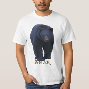 T-shirt Chemise Animal-Louveur De Marche Ours Noir