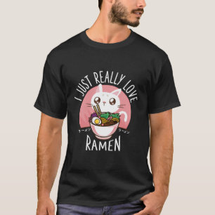 T-shirt Chemise Anime Chat Ramen - Vêtements Kawaii Vêteme