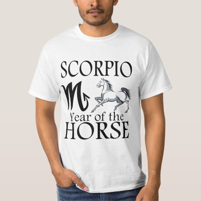 T-shirt Chemise Année du Cheval Scorpion (Devant)