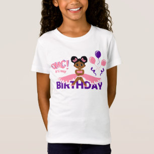 T-Shirt Chemise Anniversaire Rose Afro Puff