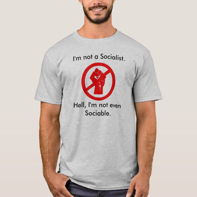T-shirt Chemise Anti-Socialiste insociable (Devant)