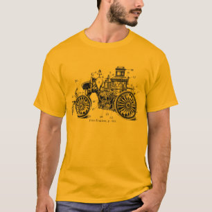 T-shirt Chemise antique de pompe à incendie