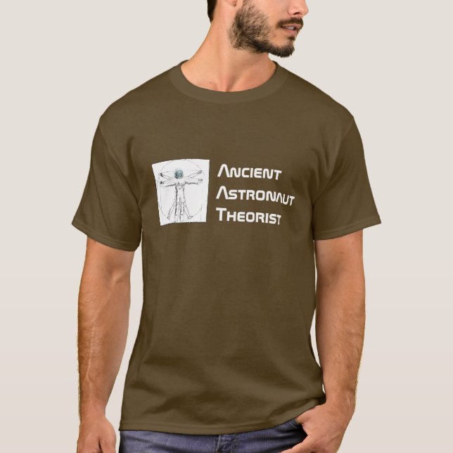 T-shirt Chemise antique de théoricien d'astronaute (Devant)
