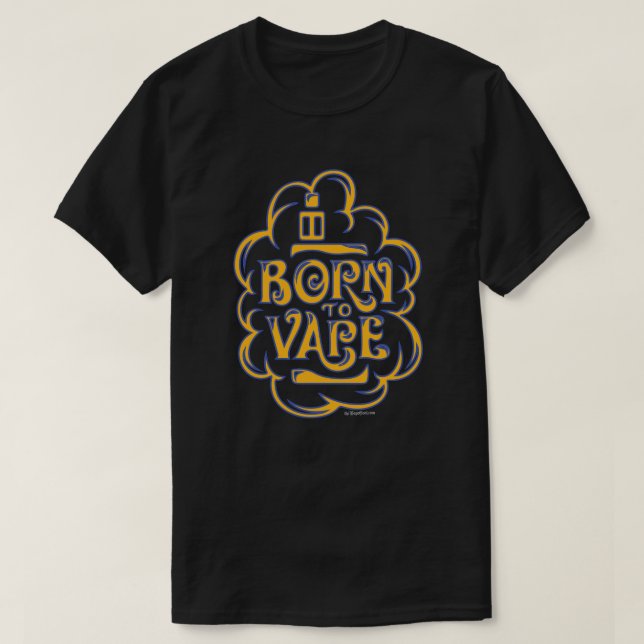 T-shirt Chemise APE | Né à Vape Gold Blue VapeGoat™ (Design devant)
