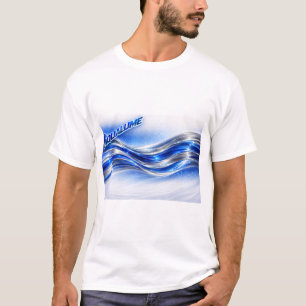T-shirt Chemise Aqualume Flow – Énergie de vague bleu arge