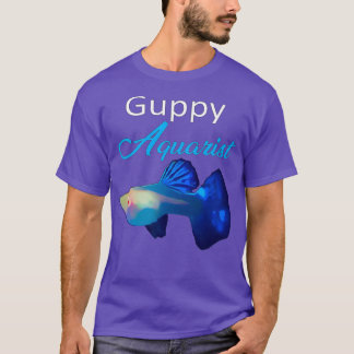 T-shirt Chemise Aquarist Guppy Bleue