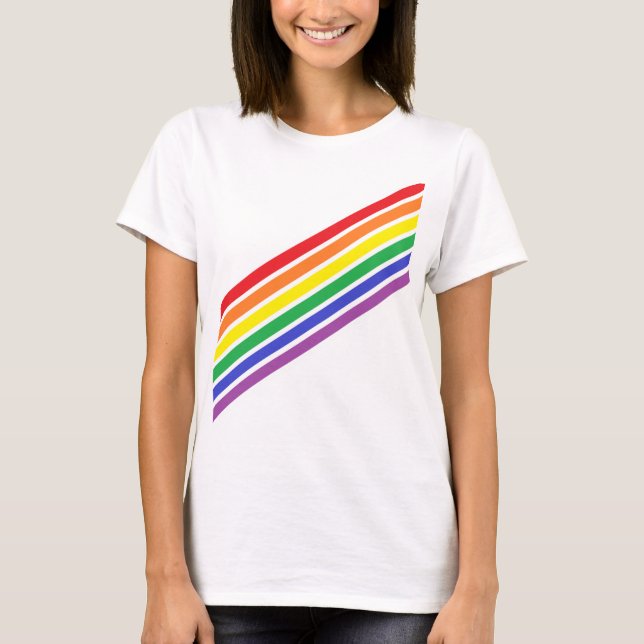 T-shirt Chemise Arc-en-ciel Diagonal (Devant)