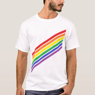 T-shirt Chemise arc-en-ciel diagonale