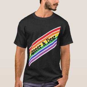 T-shirt Chemise arc-en-ciel diagonale queer et chère