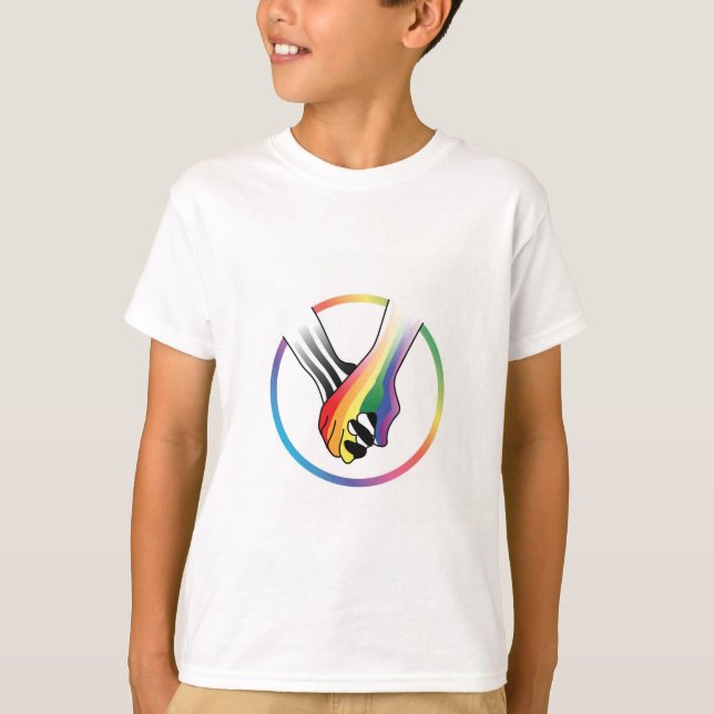 T-shirt Chemise arc-en-ciel pour enfants Ally (Devant)