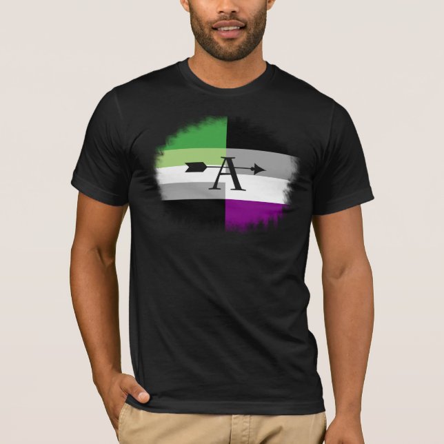 T-shirt Chemise asexuelle d'as d'Aromantic Aro (Devant)