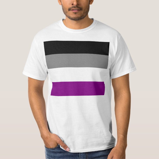T-shirt Chemise asexuelle de drapeau (Devant)