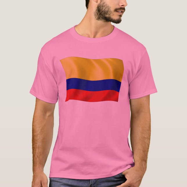 T-shirt Chemise au drapeau de Colombie (Devant)