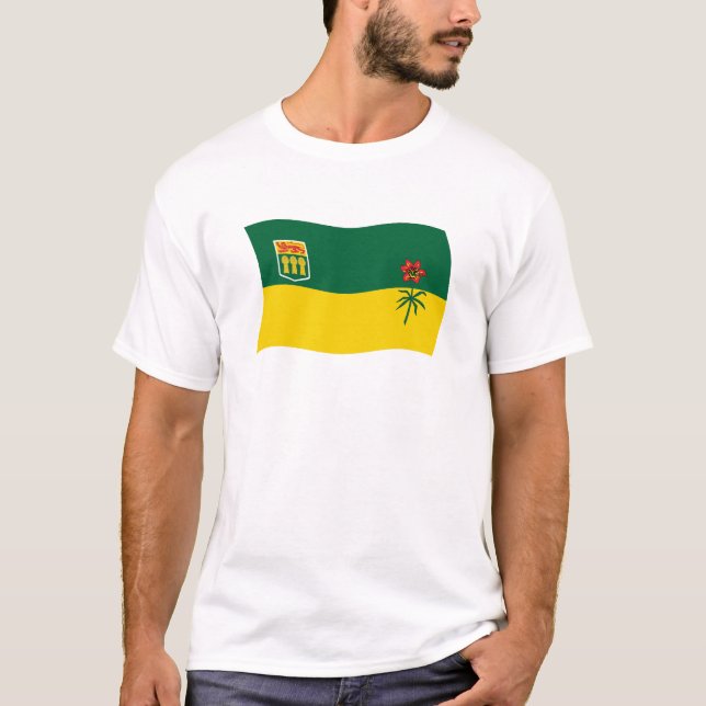 T-shirt Chemise au drapeau de la Saskatchewan (Devant)
