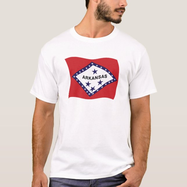 T-shirt Chemise au drapeau de l'Arkansas (Devant)