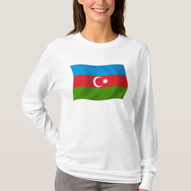 T-shirt Chemise au drapeau de l'Azerbaïdjan (Devant)