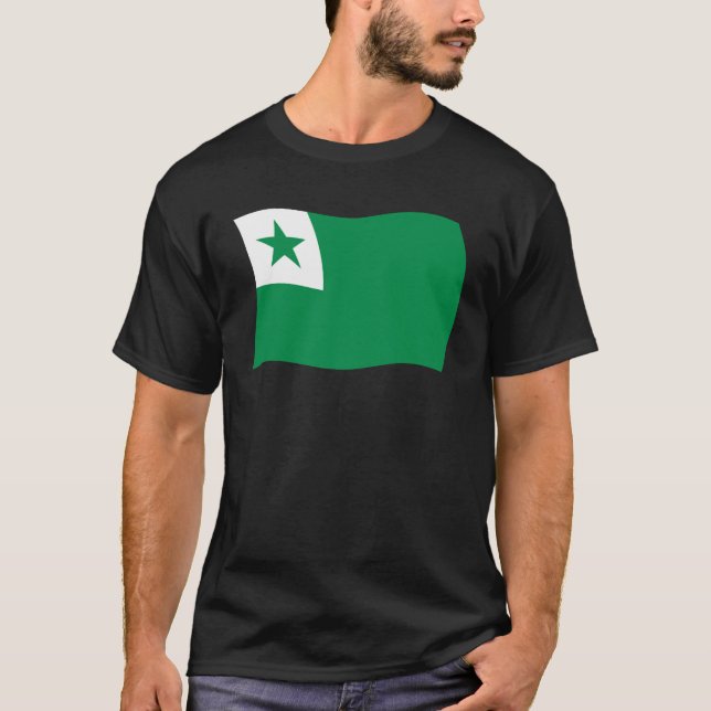 T-shirt Chemise au drapeau de l'espéranto (Devant)
