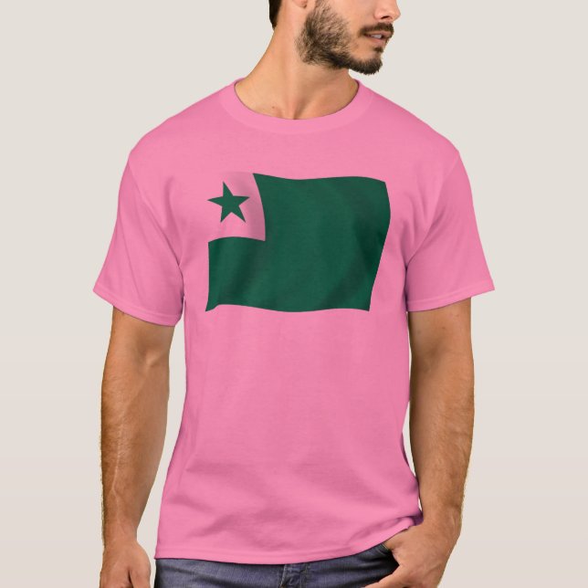 T-shirt Chemise au drapeau de l'espéranto (Devant)