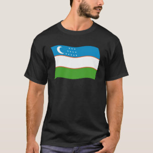 T-shirt Chemise au drapeau de l'Ouzbékistan